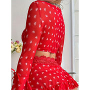 Heart Printed Lingerie