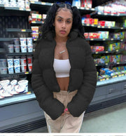 Faux Fur Fleece Puffer Coat