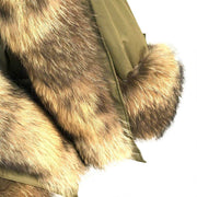 Raccoon Fur Lining Puffer Coat