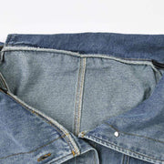 One-Shoulder Denim Lapel Jacket