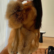 Long Fox Real Fur Overcoat