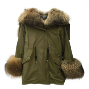 Raccoon Fur Lining Puffer Coat