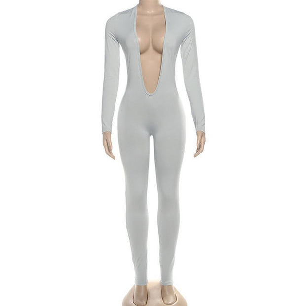 Deep V Backless Jumpsuit