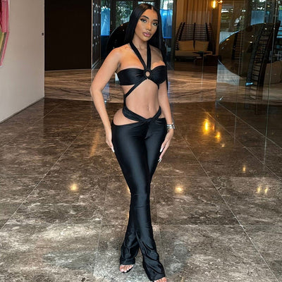 Stretchy Slim Two-Piece Pant Set