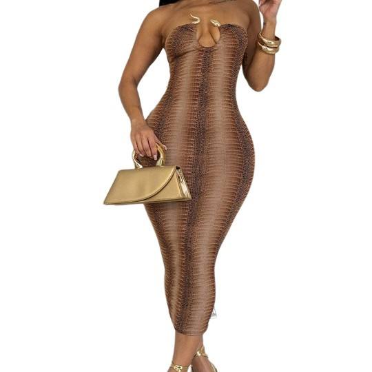 Strapless Bodycon Midi Dress