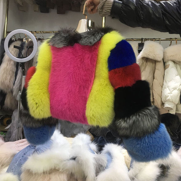 Colorful Fluffy Short Coat