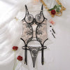 Heart Floral Embroidery Lingerie