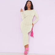 Knitted Backless Long Dress