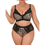Leopard Print Two-Piece Lingerie