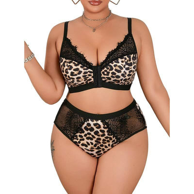 Leopard Print Two-Piece Lingerie