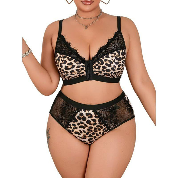 Leopard Print Two-Piece Lingerie