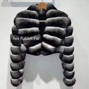 Luxury Real Rabbit Fur Short Coat