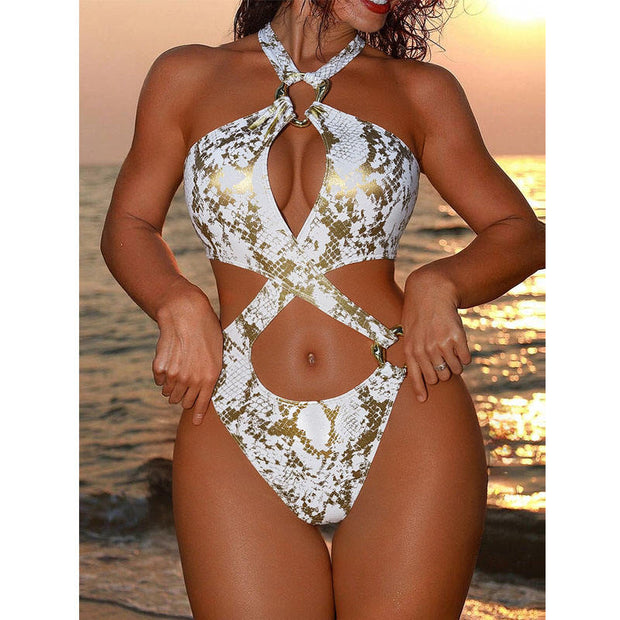 Leopard Halter Swimwear