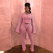 Ripped Lace Two-Piece Club Set