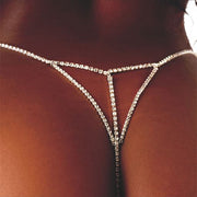 Rhinestone Body Chain Bikini