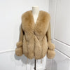 Fox Fur Leather Coat